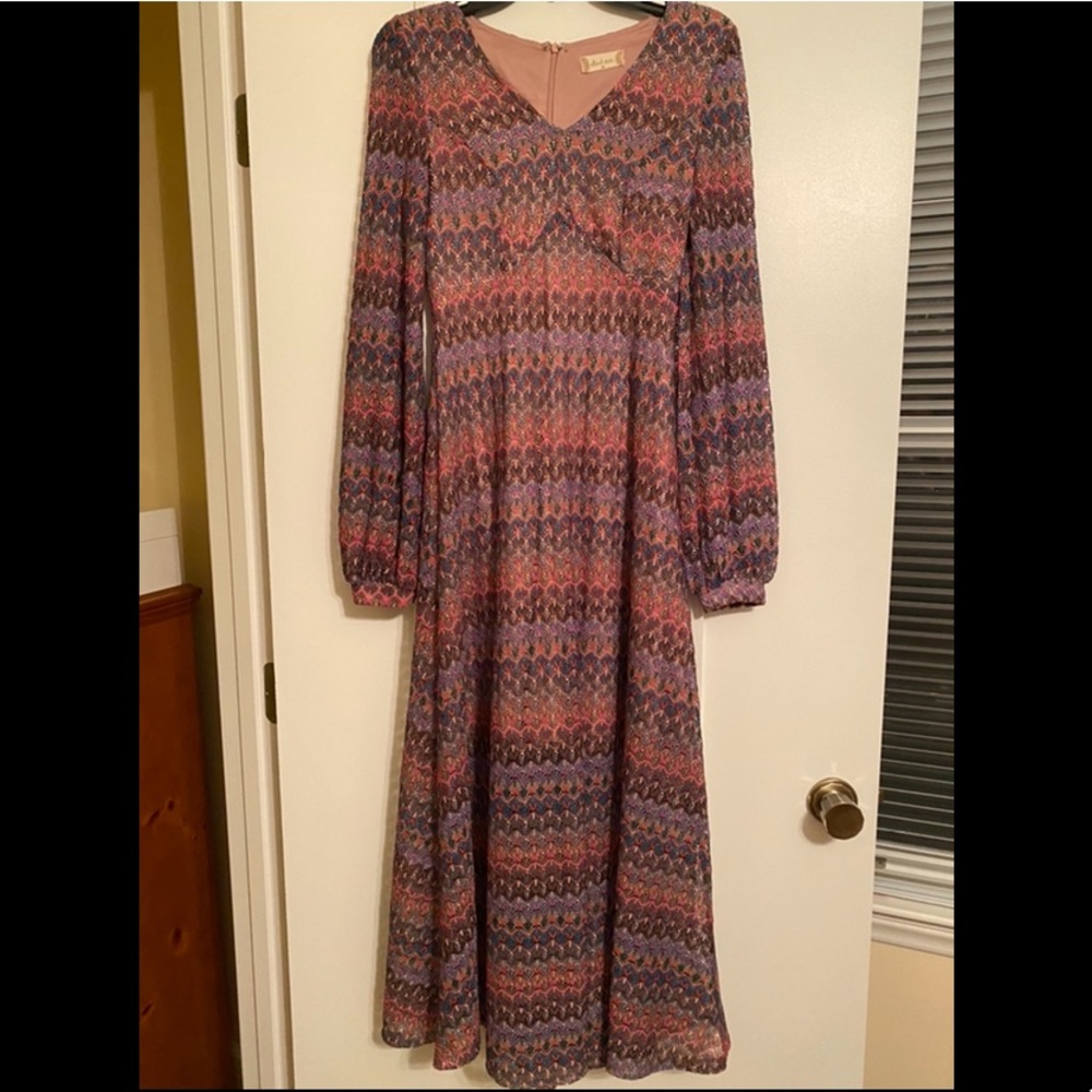 Altar’d State Multicolor Bell Sleeve Maxi Dress - Size Medium